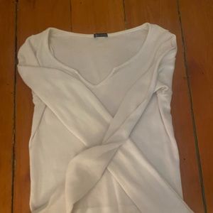 brandy melville white long sleeve top
